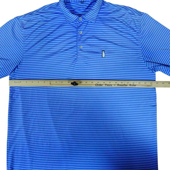 Peter Millar Summer Comfort McArthur Golf Club Milk Jug Striped Polo Shirt XL - Picture 4 of 7